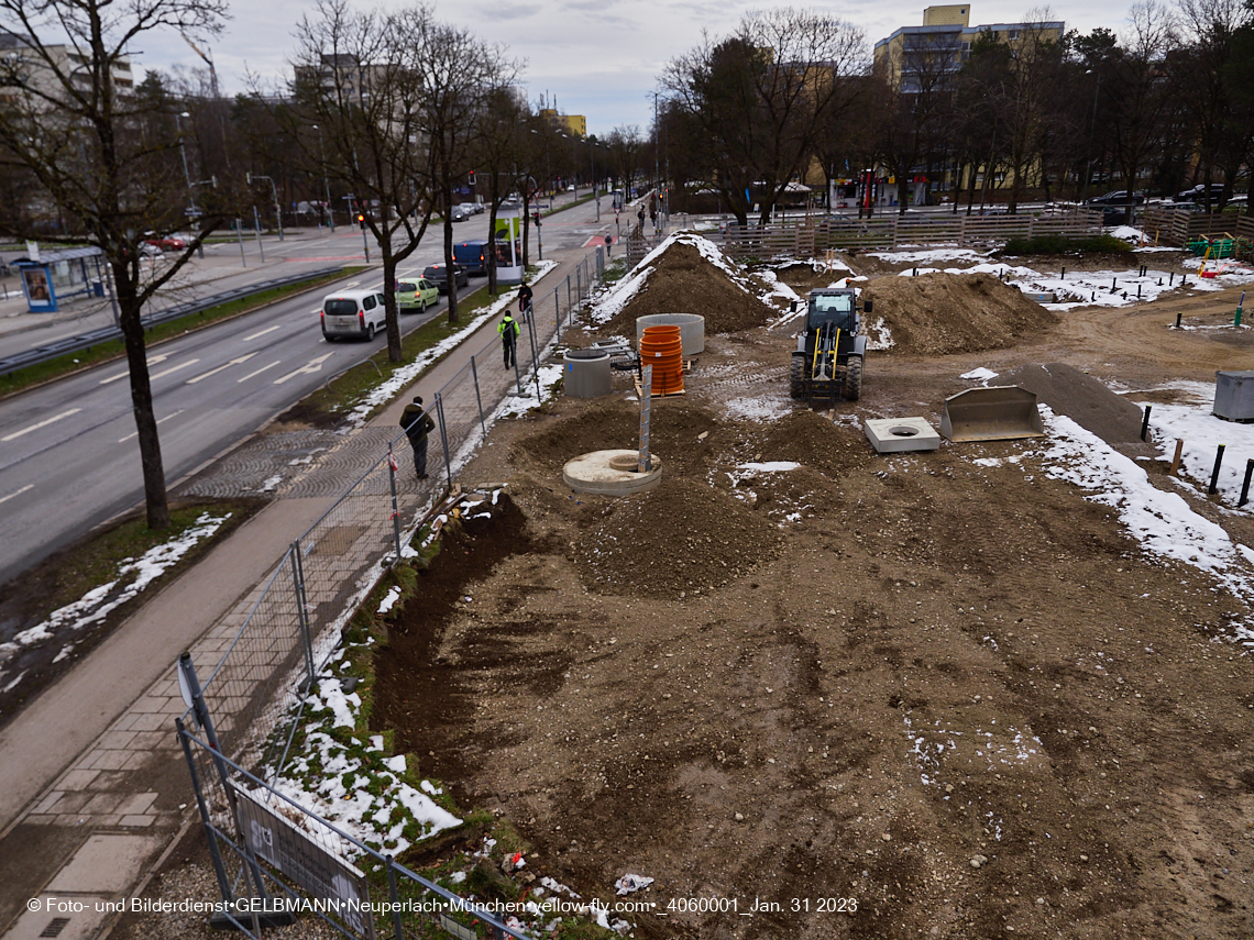 31.01.2023 - Baustelle Haus für Kinder in Neuperlach
